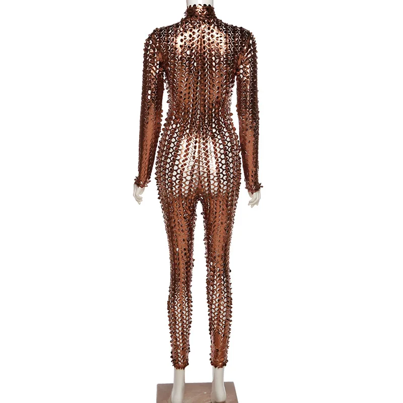 2021 Sexy Hollow Bodycon Rompers Womens Jumpsuit Clothes Clubwear Party One Piece Outfit Long Sleeve Front Zip Club Outfits
2021 Sexy Hollow Bodycon Rompers Womens Jumpsuit Clothes Clubwear Party One Piece Outfit Long Sleeve Front Zip Club Outfits