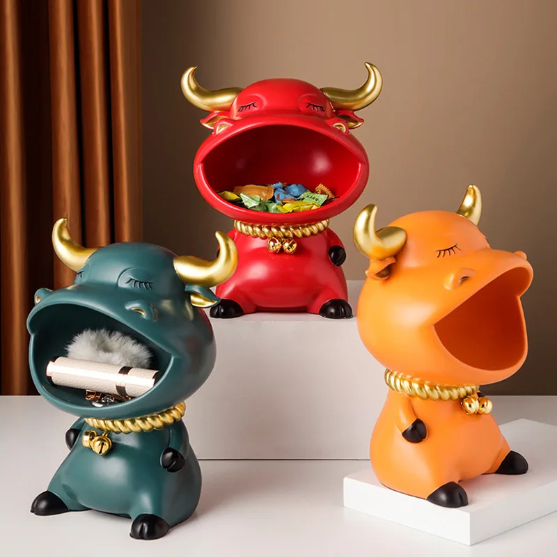 Mascot cow ornaments hallway key storage living room home decoration moving into the new house year of the ox gift decoration
Mascot cow ornaments hallway key storage living room home decoration moving into the new house year of the ox gift decoration