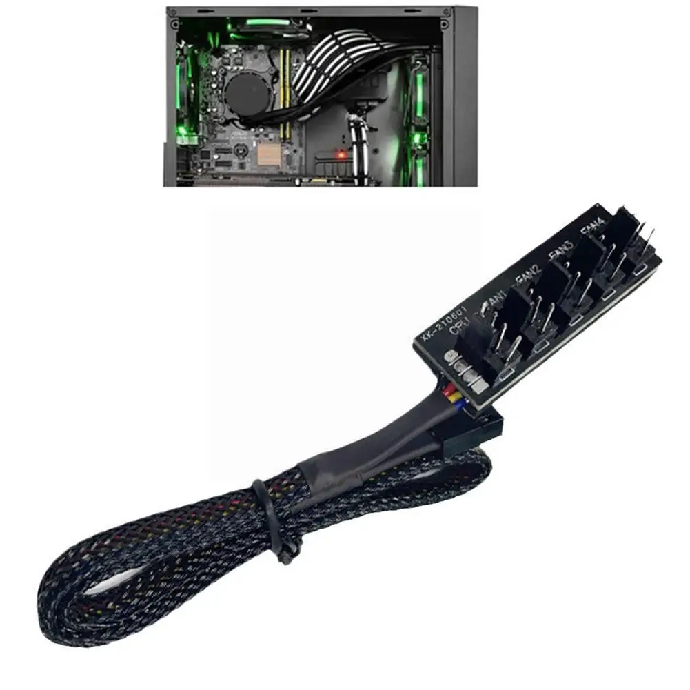 40 1 To 3/4-pins Pwm Fan Cpu Hub Computer Pc Cable Cooler Power Adapter Extension Controller Splitter Chassis B0s0
40 1 To 3/4-pins Pwm Fan Cpu Hub Computer Pc Cable Cooler Power Adapter Extension Controller Splitter Chassis B0s0