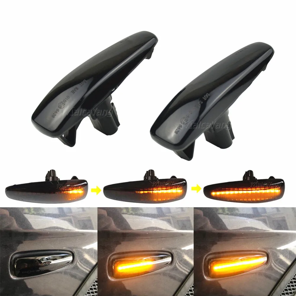 

2pcs Dynamic LED Side Marker Turn Signal Repeater light lamp For Mitsubishi Outlander Sport Lancer Mirage Montero Pajero ASX