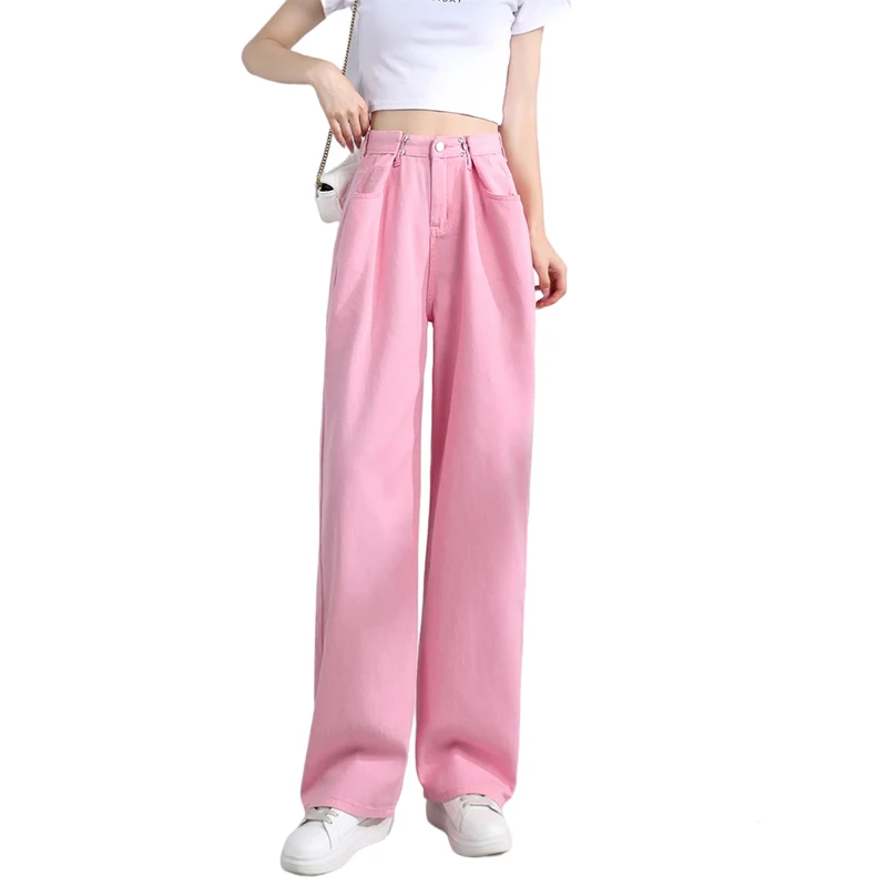 Cotton 2021women Tide stretch straight Jeans Washed full length High waist Wide-legged denim pants pocket loose fashion Trousers
Cotton 2021women Tide stretch straight Jeans Washed full length High waist Wide-legged denim pants pocket loose fashion Trousers