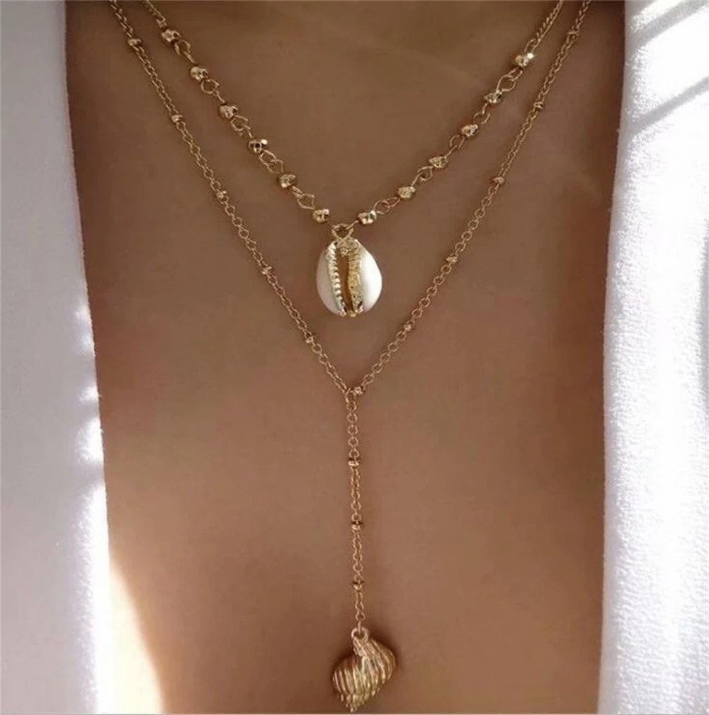 Bohemian Long Pendant Double Necklace jewelry for women 2021 Shell Alloy Jewelry accessories pendant necklace for women
Bohemian Long Pendant Double Necklace jewelry for women 2021 Shell Alloy Jewelry accessories pendant necklace for women
