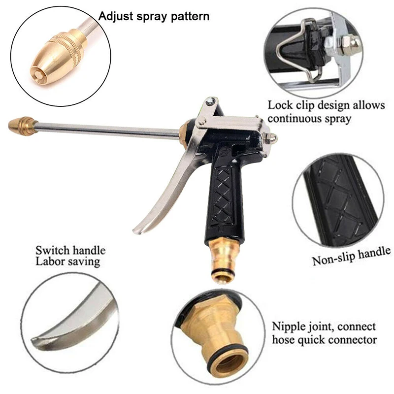 2021 New High-Pressure Metal Water Spray Gun Car Washer Cleaner Garden Hose Water Gun Sprinkler Foam Water Gun For The Garden
2021 New High-Pressure Metal Water Spray Gun Car Washer Cleaner Garden Hose Water Gun Sprinkler Foam Water Gun For The Garden
