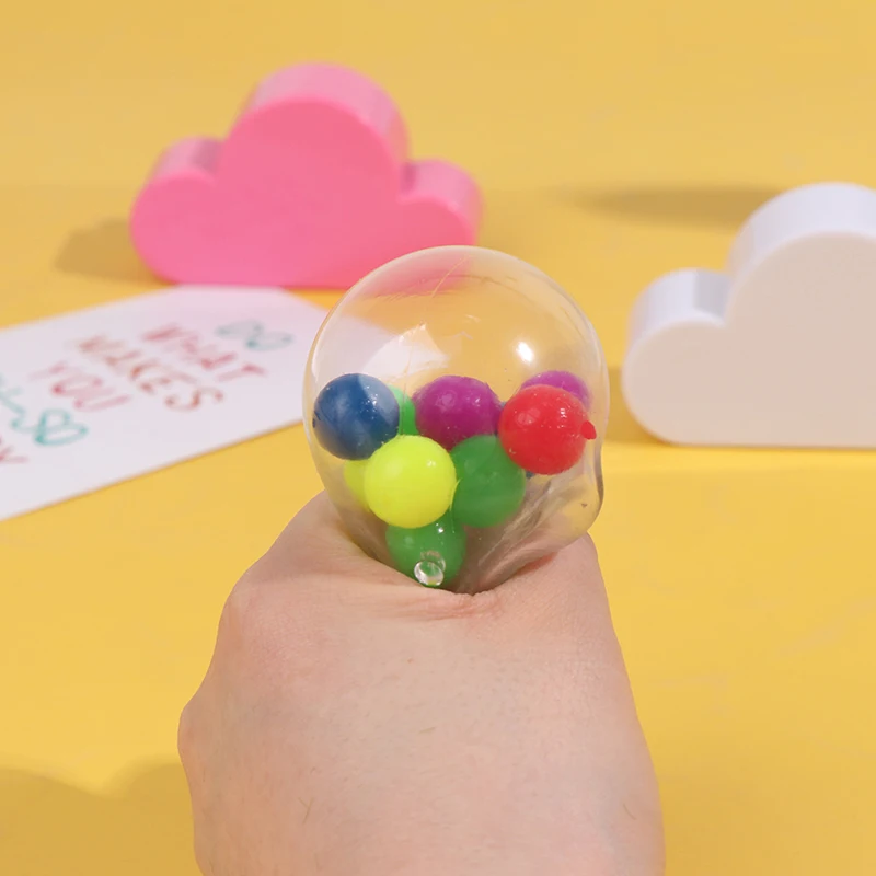 Anti Stress Face Reliever Colorful Ball Autism Mood Squeeze Relief Healthy Toy Funny Gadget Vent Toy Children Christmas Gift