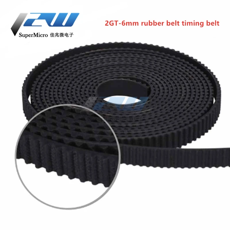 2GT-6mm Timing Belt, 6MM Width, Rubber GT2-6 Opening Belt Used In Rear Linear Traction Pulley, Small Pulley for 3D Printer Parts
2GT-6mm Timing Belt, 6MM Width, Rubber GT2-6 Opening Belt Used In Rear Linear Traction Pulley, Small Pulley for 3D Printer Parts