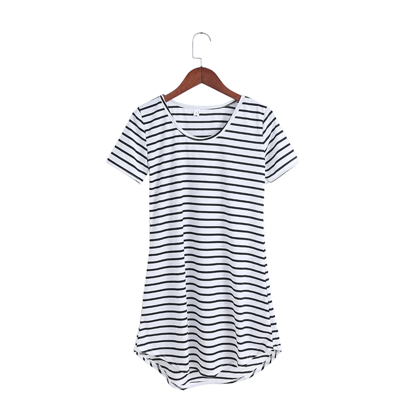 Summer Women Casual Short Sleeve Round Neck Striped Mini Dress Loose T-shirt Tee BX0A
Summer Women Casual Short Sleeve Round Neck Striped Mini Dress Loose T-shirt Tee BX0A
