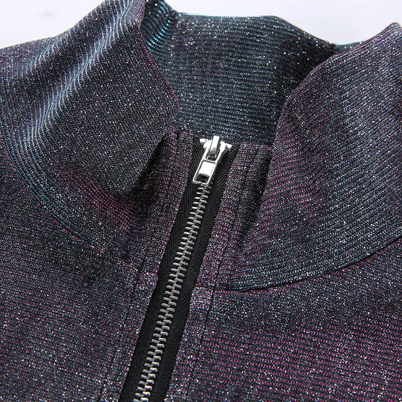 Women Sexy Shiny Jackets, Autumn and Winter Long Sleeve Elastic Waist Lapel Crop Top Coats Club Wear
Women Sexy Shiny Jackets, Autumn and Winter Long Sleeve Elastic Waist Lapel Crop Top Coats Club Wear