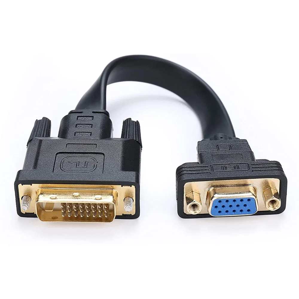 Кабель-переходник DVI/VGA, активный, двухканальный, 24 + 1 штекер-гнездо VGA, плоский кабель для ПК, HDTV, монитора
Кабель-переходник DVI/VGA, активный, двухканальный, 24 + 1 штекер-гнездо VGA, плоский кабель для ПК, HDTV, монитора