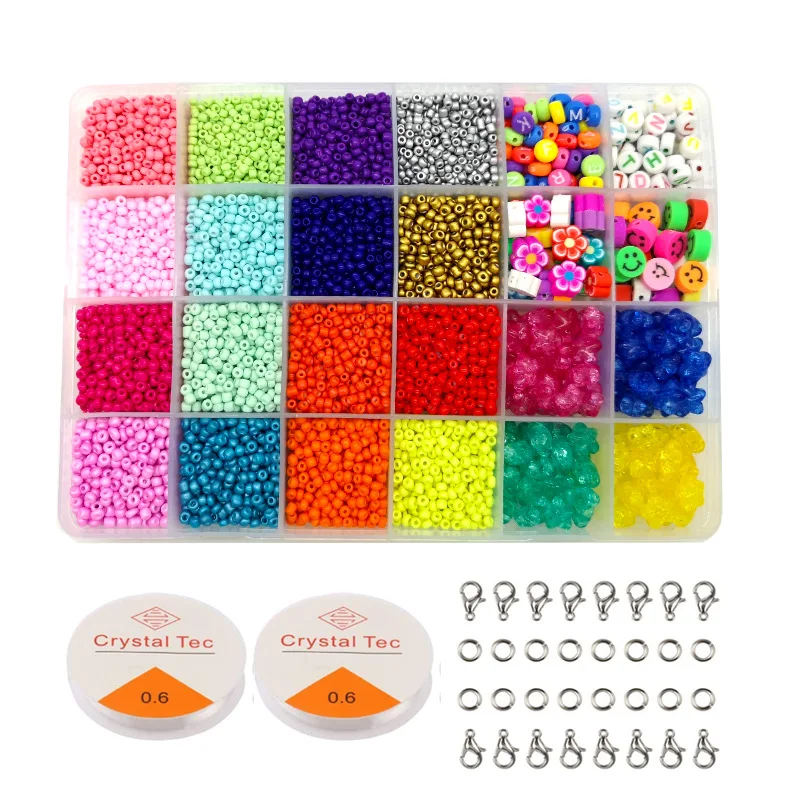 24 Colors Glass Seed Beads Kits Smiling Face Beads Polymer Clay Spacer Loose Beads for Jewelry Kits DIY Bracelet Necklace Wholes
24 Colors Glass Seed Beads Kits Smiling Face Beads Polymer Clay Spacer Loose Beads for Jewelry Kits DIY Bracelet Necklace Wholes
