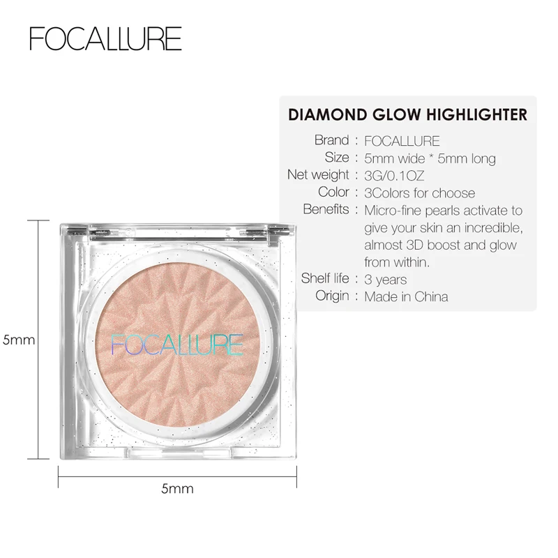 FOCALLURE Glitter Face Highlighter Easy to Wear Long-lasting Shiny Illuminator Smooth Powder palette
FOCALLURE Glitter Face Highlighter Easy to Wear Long-lasting Shiny Illuminator Smooth Powder palette