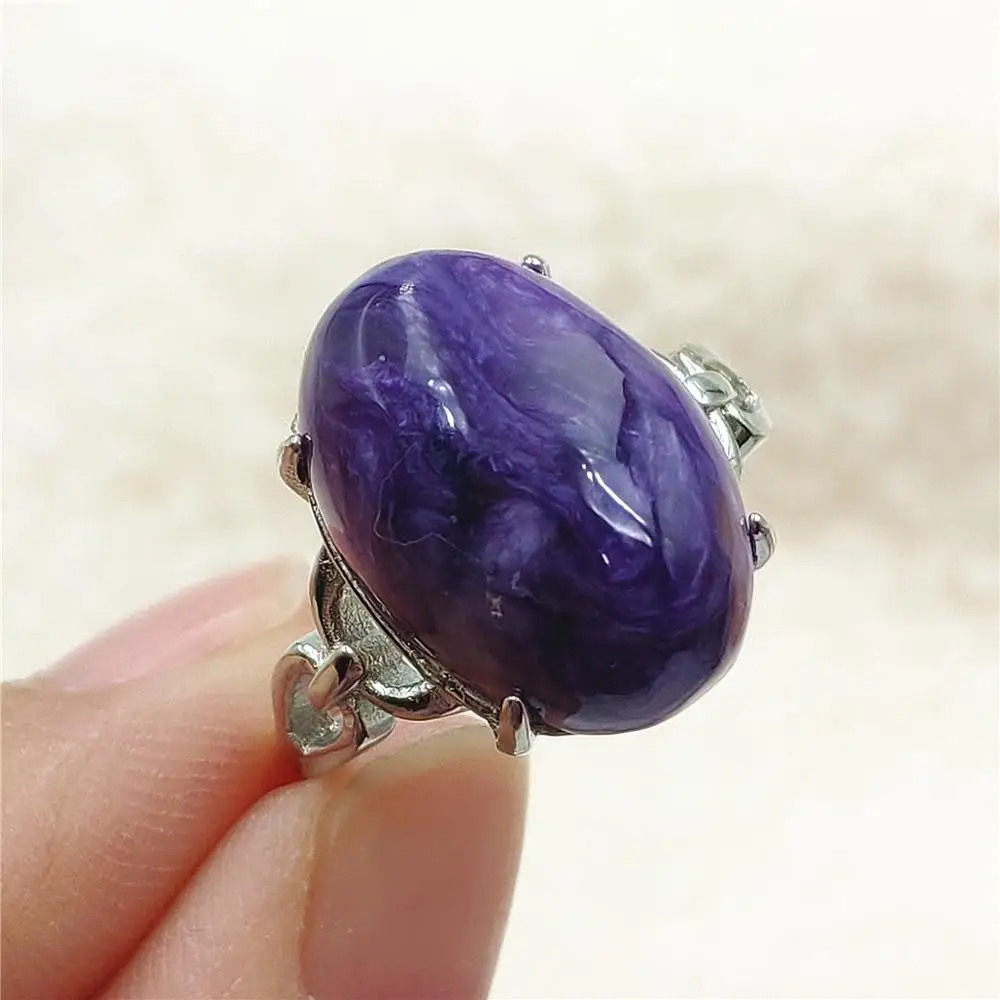 Genuine Natural Purple Charoite Adjustable Ring Gemstone 17x12mm From Russia 925 Sterling Silver Fashion Ring AAAAAA
Genuine Natural Purple Charoite Adjustable Ring Gemstone 17x12mm From Russia 925 Sterling Silver Fashion Ring AAAAAA