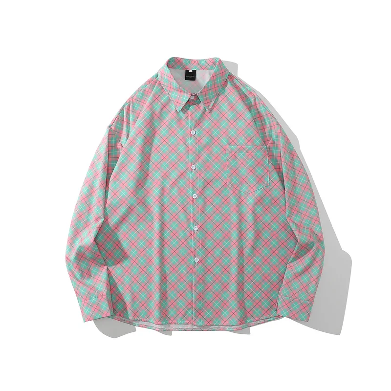 Plaid Blouses Men Turn Down Collar Long Sleeve Buttons Up Shirt Harajuku Oversize Womens Tops and Blouse Ladies Streetwear
Plaid Blouses Men Turn Down Collar Long Sleeve Buttons Up Shirt Harajuku Oversize Womens Tops and Blouse Ladies Streetwear