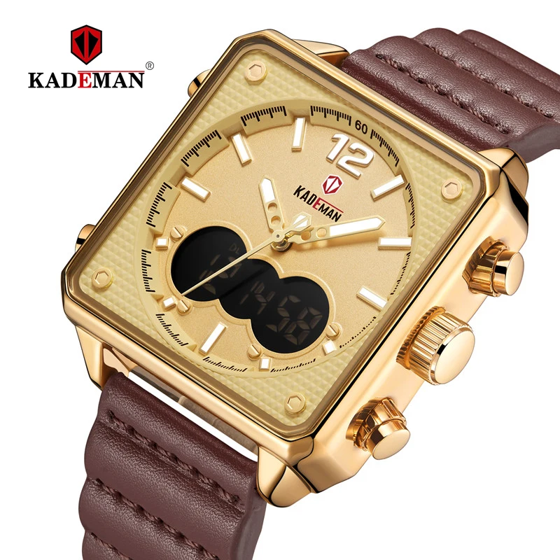 New Men Quartz Wristwatch Brand Original Unique Design Square Men Watch Wide Big Dial Casual Leather Strap Male Sport Watches
New Men Quartz Wristwatch Brand Original Unique Design Square Men Watch Wide Big Dial Casual Leather Strap Male Sport Watches