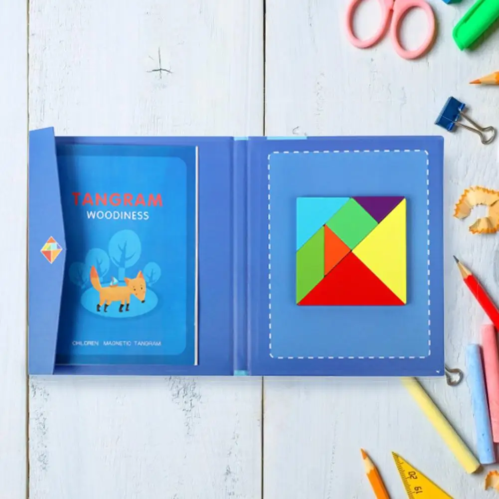 Newets Travel Tangram Jigsaw Puzzle Magnetic Pattern Block Book For Kids Challenge Educational Drawing Board Toys Gift
Newets Travel Tangram Jigsaw Puzzle Magnetic Pattern Block Book For Kids Challenge Educational Drawing Board Toys Gift