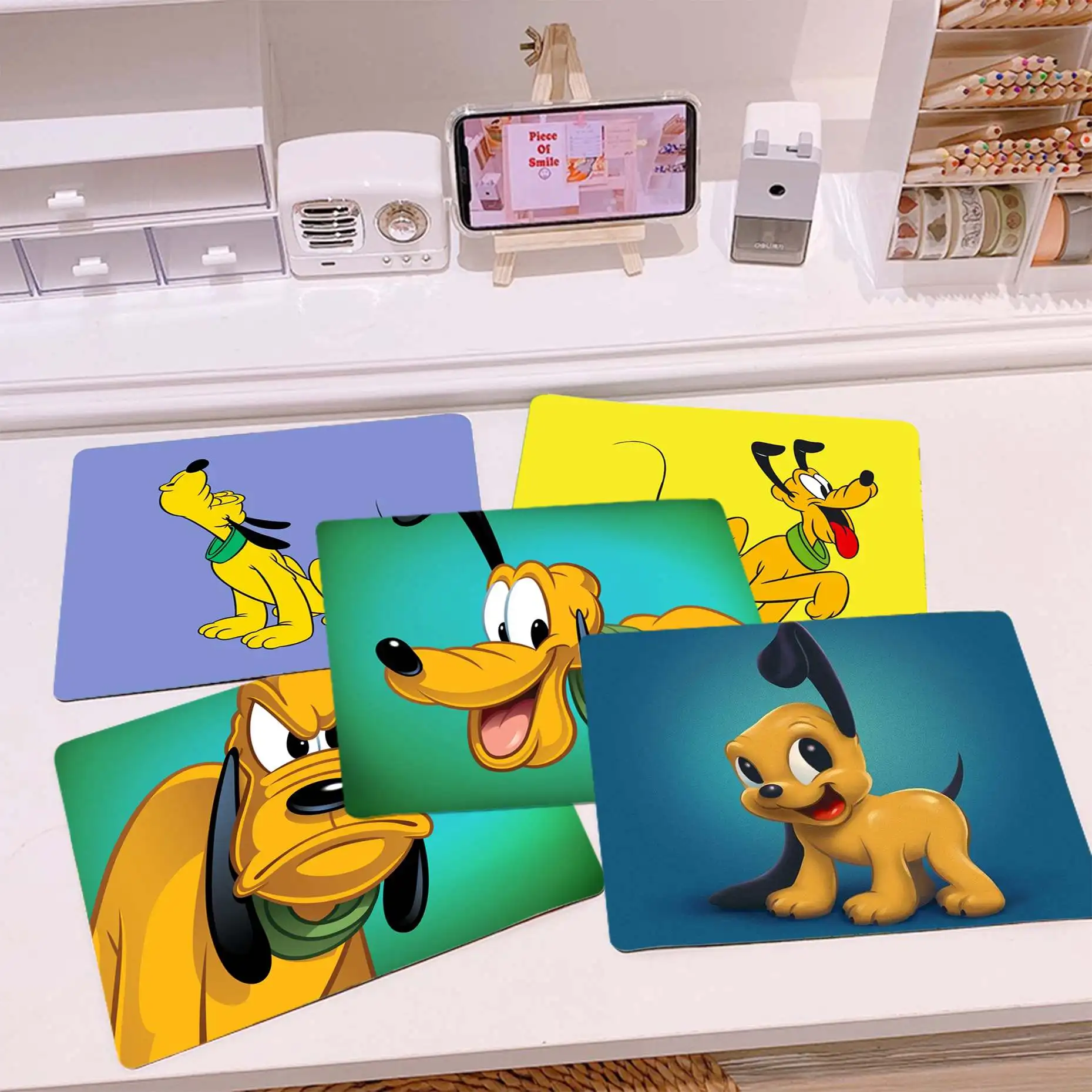 Винтажный классный прочный резиновый коврик для мыши Disney Kawaii Pluto Dog Лидер продаж