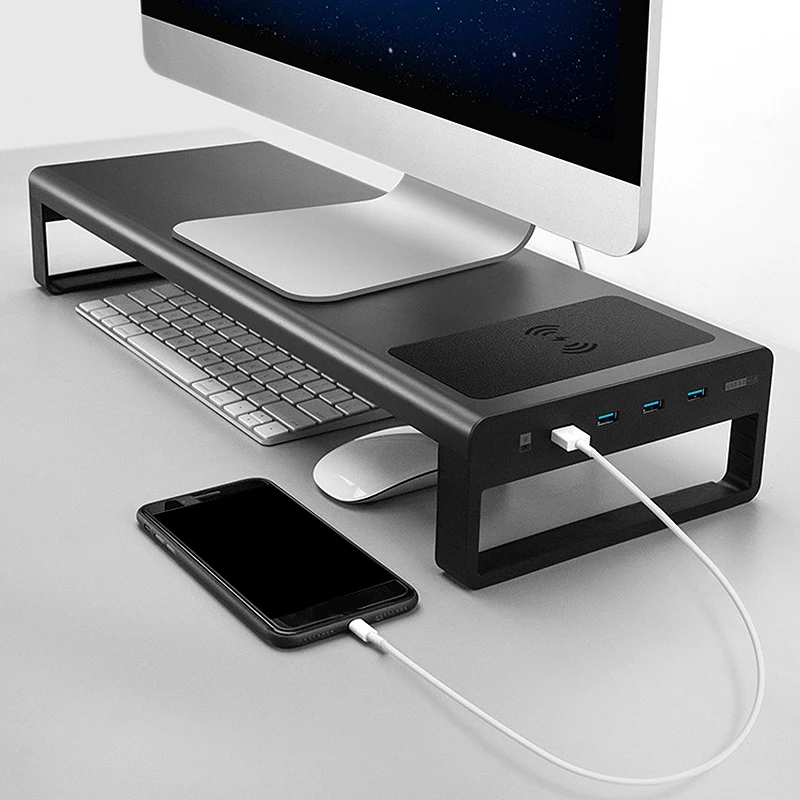Vaydeer Multifunctional LCD Monitor Desktop Stand, 4 x USB3.0 + Wireless Charging
Vaydeer Multifunctional LCD Monitor Desktop Stand, 4 x USB3.0 + Wireless Charging