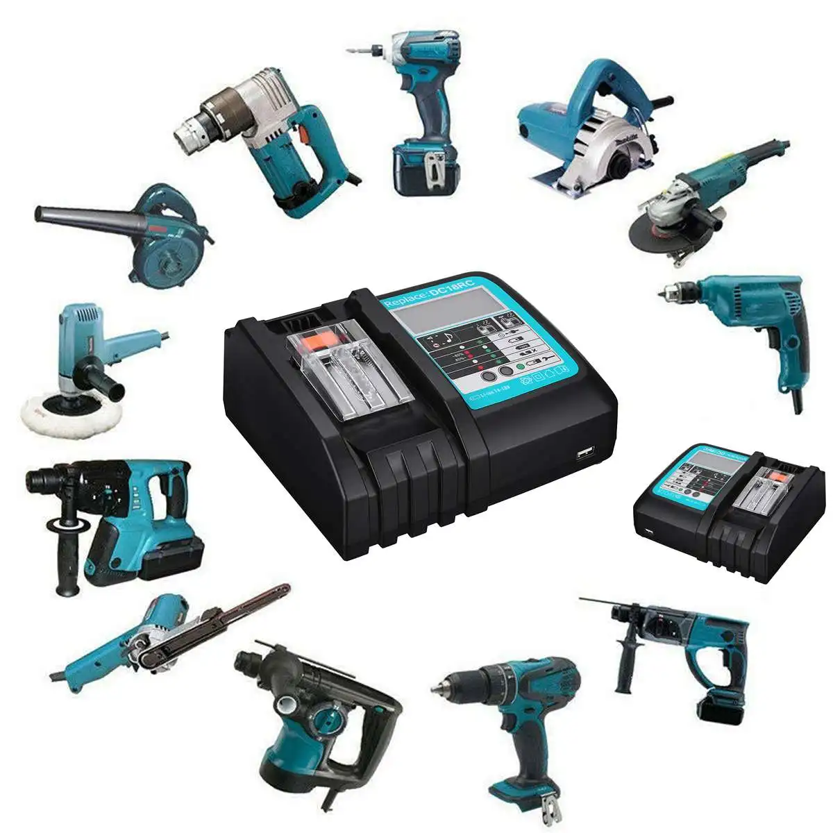 14.4V 18V 3A Li-Ion Battery Charger LCD Digital Display For Makita BL1815 BL1830 BL1840 BL1845 BL1860 Power Tool + USB Port
14.4V 18V 3A Li-Ion Battery Charger LCD Digital Display For Makita BL1815 BL1830 BL1840 BL1845 BL1860 Power Tool + USB Port