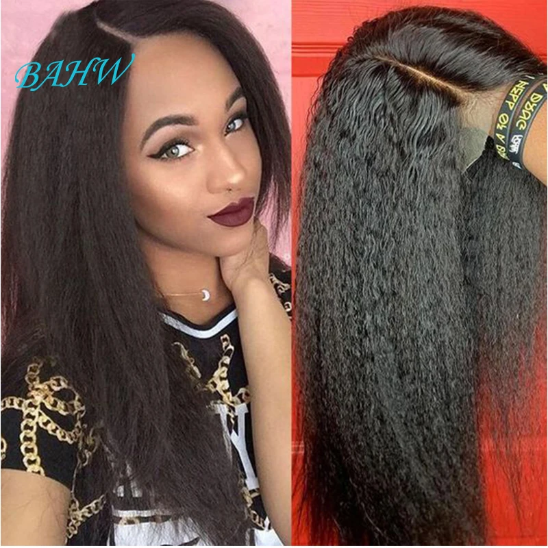 BAHW Brazilian Yaki 13X4 Lace Front Human Hair Wig Kinky Straight Transparent Lace Front Wig For Women Remy Human Hair Wigs
BAHW Brazilian Yaki 13X4 Lace Front Human Hair Wig Kinky Straight Transparent Lace Front Wig For Women Remy Human Hair Wigs