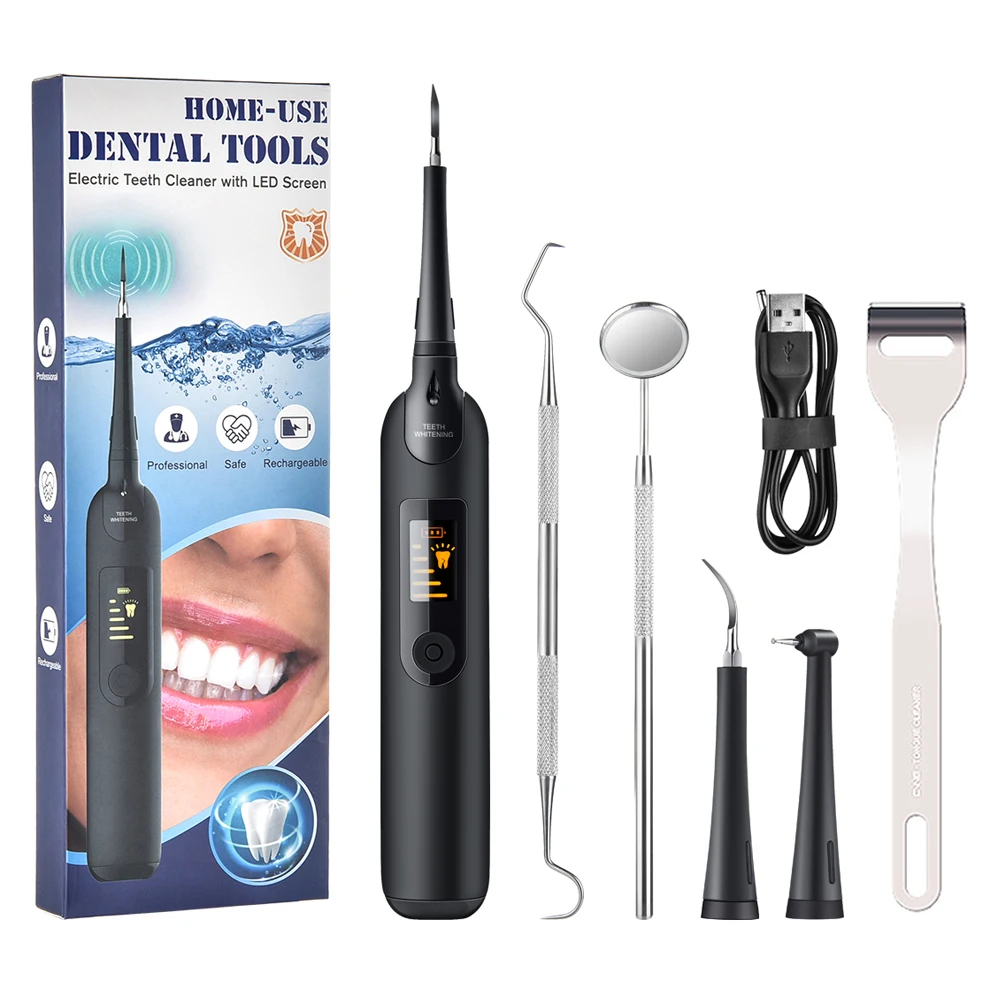 Electric Ultrasonic Sonic Dental Scaler For Whiten Teeth with LED Display Tartar Cleaner Tooth Calculus Remover Dentist Tool Kit 
Electric Ultrasonic Sonic Dental Scaler For Whiten Teeth with LED Display Tartar Cleaner Tooth Calculus Remover Dentist Tool Kit
