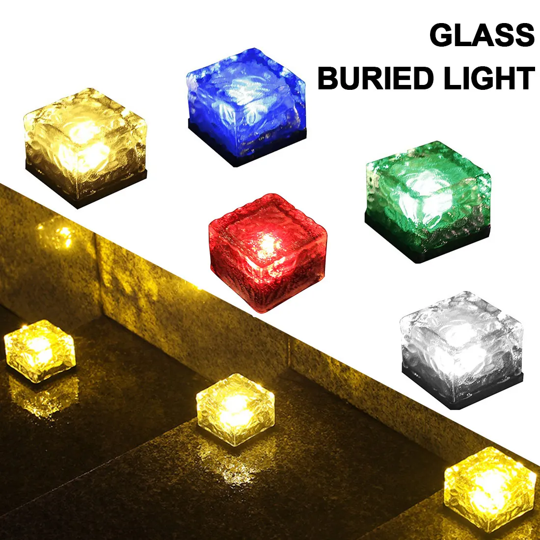 LED Glass Ice Cube Light Buried Light Solar Light Road Step Outdoor Lighting IP65 Waterproof Lawn Decoration Embellishment Tool
LED Glass Ice Cube Light Buried Light Solar Light Road Step Outdoor Lighting IP65 Waterproof Lawn Decoration Embellishment Tool