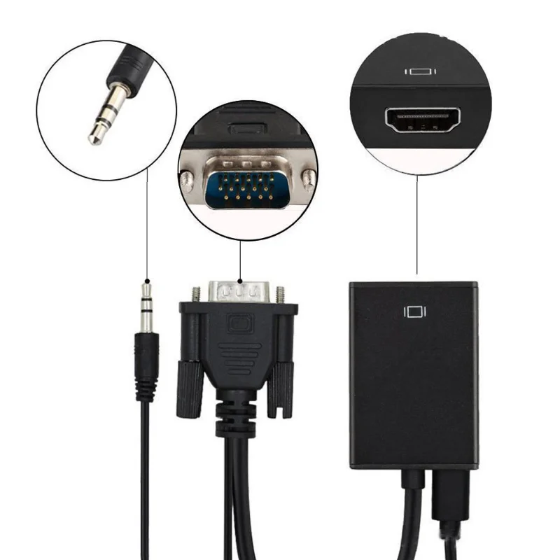 VGA Male To HDMI-compatible Female Adapter for PC Computer Laptop Game Player HDMI-compatible Cable Support Full HD 1080
VGA Male To HDMI-compatible Female Adapter for PC Computer Laptop Game Player HDMI-compatible Cable Support Full HD 1080
