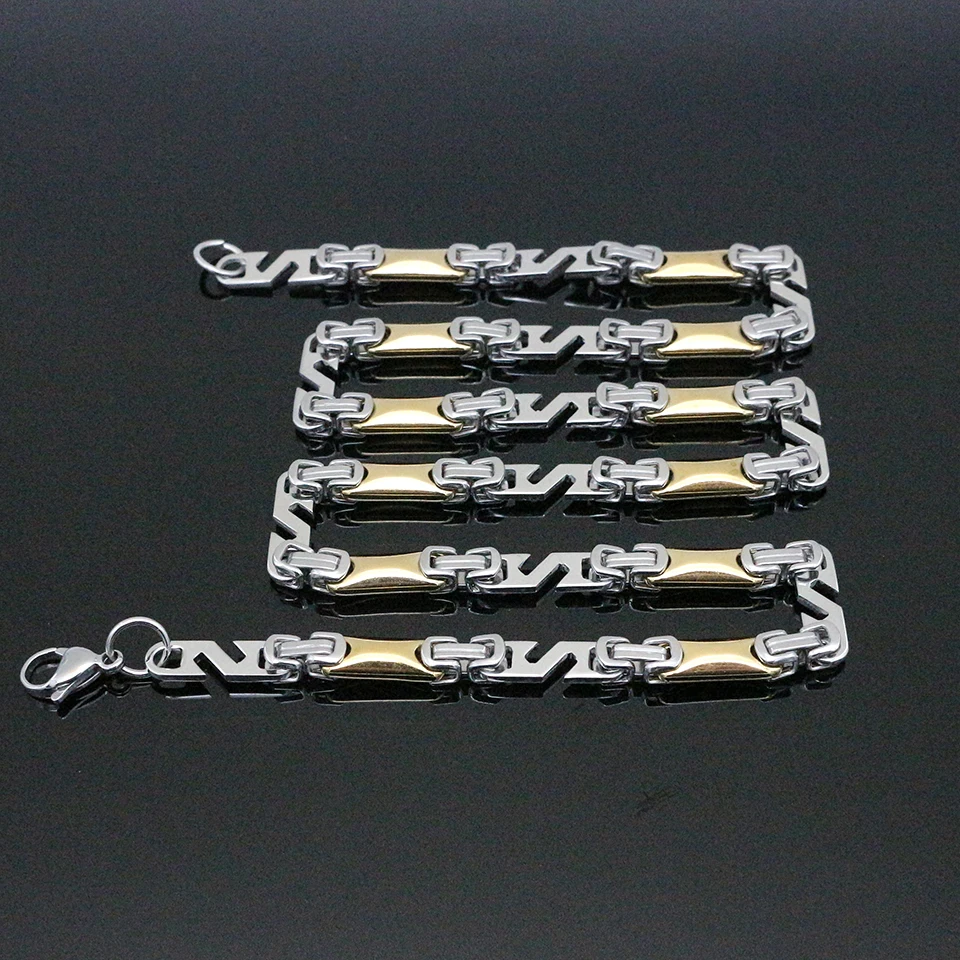 New Men 60CM Chain Necklace Bracelet Stainless Steel Gold Steel Accessories Chain Link Bracelet Women Fashion Jewelry Set
New Men 60CM Chain Necklace Bracelet Stainless Steel Gold Steel Accessories Chain Link Bracelet Women Fashion Jewelry Set