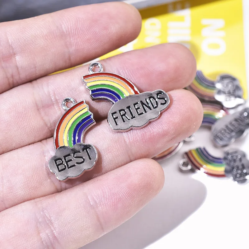 10 Pairs of New Personalized Rainbow Bridge Jewelry Set English Alphabet BEST FRIENDS Alloy Earring Pendant DIY Jewelry Material
10 Pairs of New Personalized Rainbow Bridge Jewelry Set English Alphabet BEST FRIENDS Alloy Earring Pendant DIY Jewelry Material