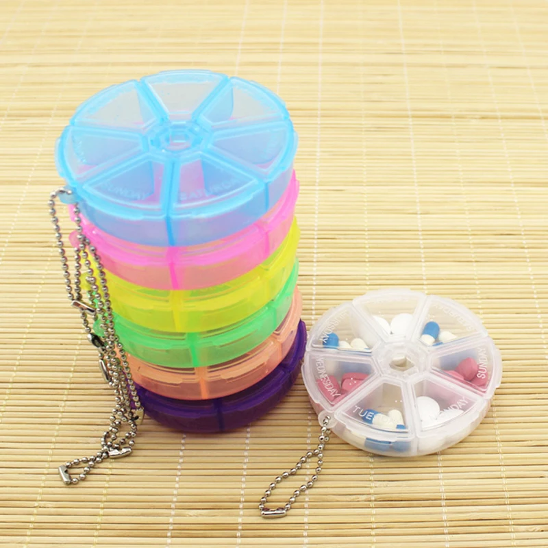 Mini Round Pill Box 7 Day Weekly Medicine Drug Tablet Dispenser Organizer Container Storage Outdoor Traveling Storage Box
Mini Round Pill Box 7 Day Weekly Medicine Drug Tablet Dispenser Organizer Container Storage Outdoor Traveling Storage Box