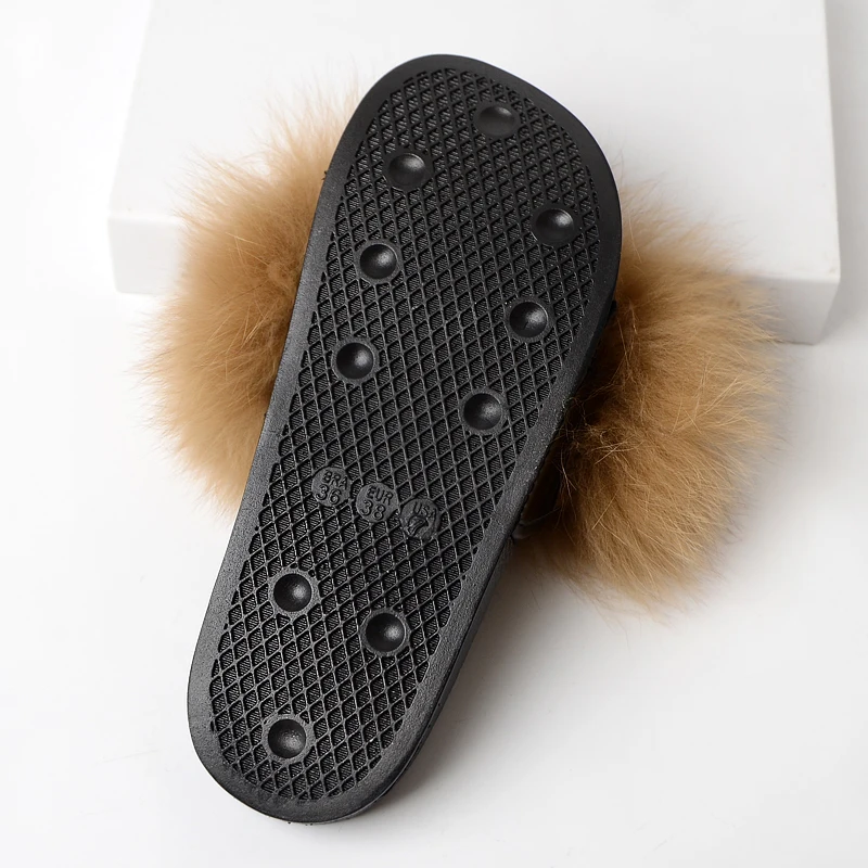 Real Fox Fur Slipper Slides Women's Home Indoor Sandals For All Seasons Comfortable Large Size
Real Fox Fur Slipper Slides Women's Home Indoor Sandals For All Seasons Comfortable Large Size