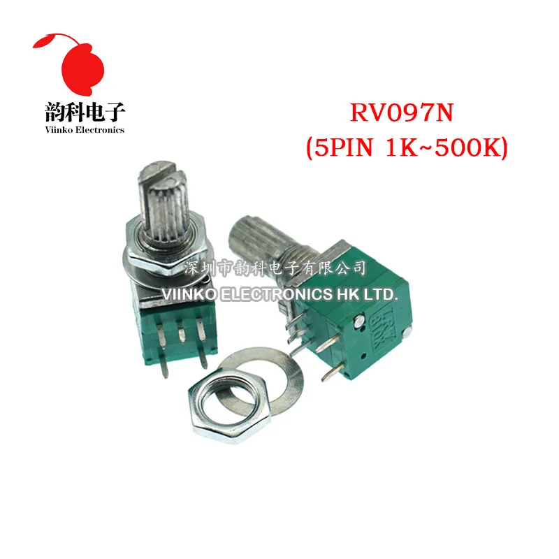50pcs RV097NS 1K 5K 10K 20K 50K 100K 500K with a switch audio 5pin shaft 15mm amplifier sealing potentiometer
50pcs RV097NS 1K 5K 10K 20K 50K 100K 500K with a switch audio 5pin shaft 15mm amplifier sealing potentiometer