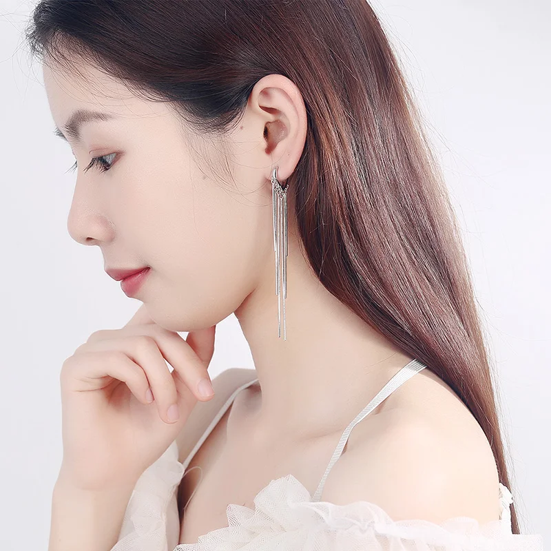 JYouHF Elegant Long Chain Tassel Earrings for Women Fashion White Gold Plated Love Heart Drop Earring Wedding Jewelry Female 
JYouHF Elegant Long Chain Tassel Earrings for Women Fashion White Gold Plated Love Heart Drop Earring Wedding Jewelry Female