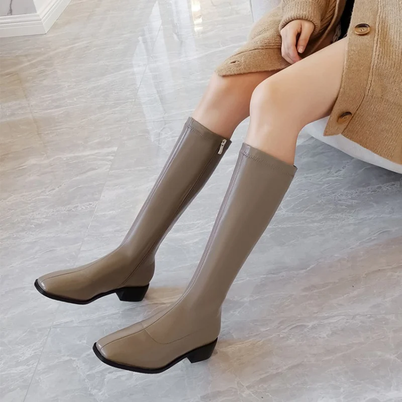 RIZABINA Plus Size 32-46 Women Knee High Boots Zipper Square Toe Women Long Boots Fashion Winter Shoes Daily Footwear
RIZABINA Plus Size 32-46 Women Knee High Boots Zipper Square Toe Women Long Boots Fashion Winter Shoes Daily Footwear