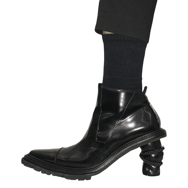 New Fashion Ankle Boots Woman High Quality Strange Style High Heels Black Patent Leather Party Motorcycle Boots Zapatos De Mujer 
New Fashion Ankle Boots Woman High Quality Strange Style High Heels Black Patent Leather Party Motorcycle Boots Zapatos De Mujer
