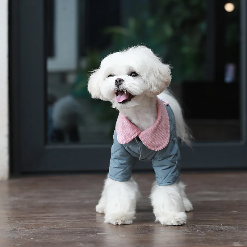 New product pet clothing autumn and winter plus velvet diamond lattice stitching four-legged cotton-padded clothes to keep warm
New product pet clothing autumn and winter plus velvet diamond lattice stitching four-legged cotton-padded clothes to keep warm