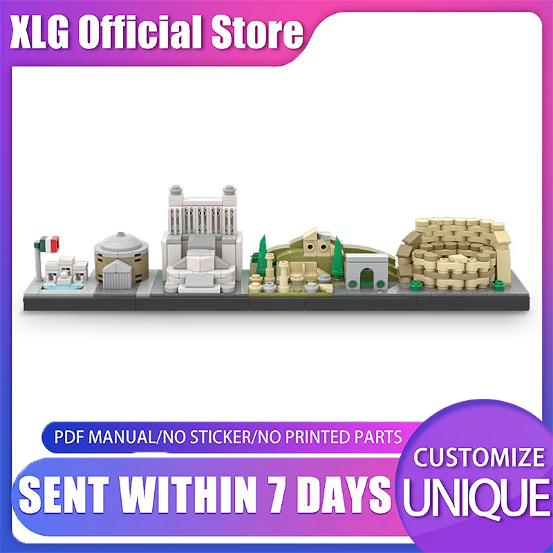 Rome skyline MOC Street View Series Creative Block Set Collection Building Blocks Christmas Gifts Toys For Children Kids
Rome skyline MOC Street View Series Creative Block Set Collection Building Blocks Christmas Gifts Toys For Children Kids