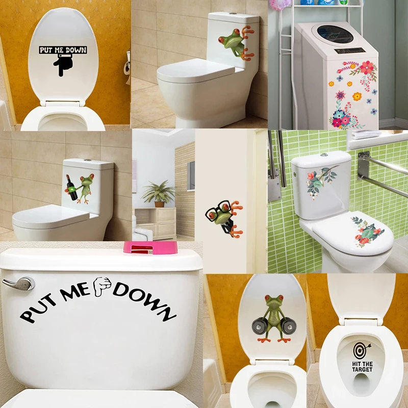 cartoon Frog flower wall decal decor toilet cover Stickers bathroom decoration accessories arrow stickers waterproof Funny mural
cartoon Frog flower wall decal decor toilet cover Stickers bathroom decoration accessories arrow stickers waterproof Funny mural