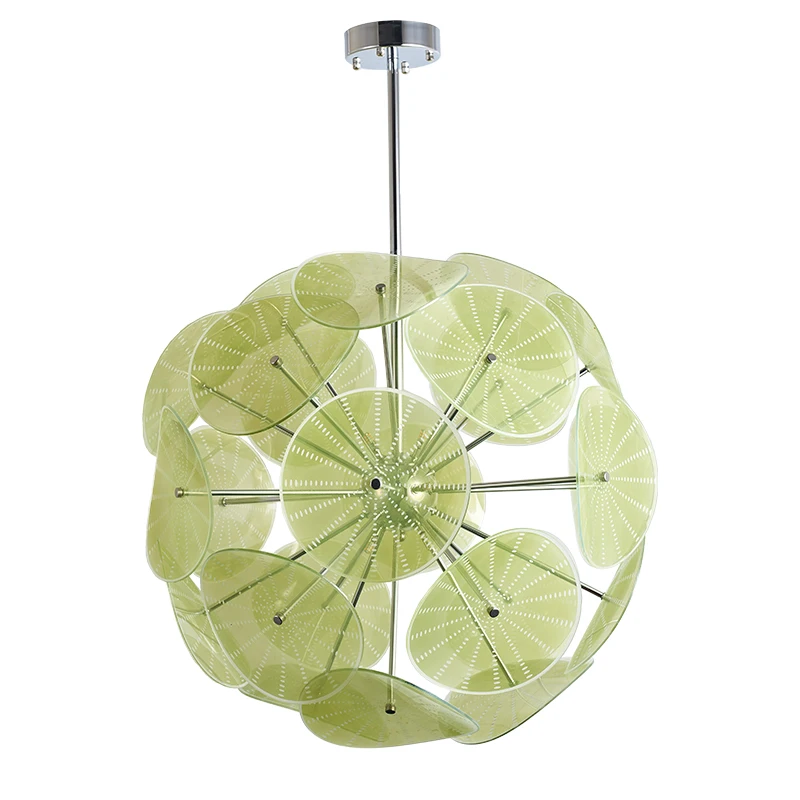 2021 New Design Flower Chandelier Dia100cm Murano Glass Green Plate Ball Hanging Lamp for Living Room
2021 New Design Flower Chandelier Dia100cm Murano Glass Green Plate Ball Hanging Lamp for Living Room