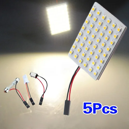 Новинка 5 шт. салона светильник Панель 48 SMD светодиодный T10 BA9S купол с фестонами светодиодные лампы 12V теплый белый Панель
Новинка 5 шт. салона светильник Панель 48 SMD светодиодный T10 BA9S купол с фестонами светодиодные лампы 12V теплый белый Панель