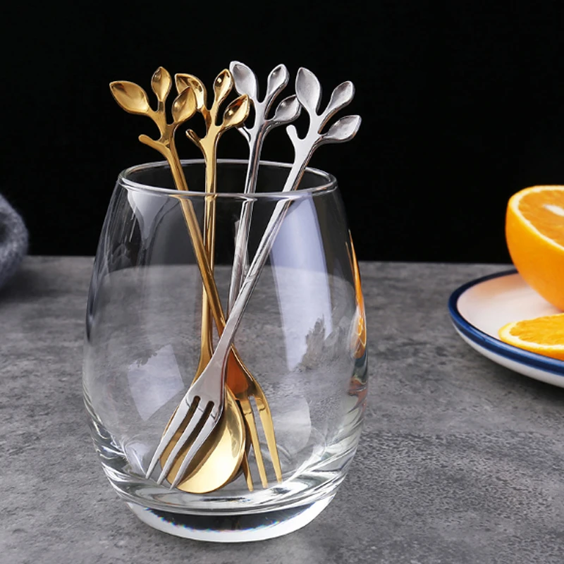 5Pcs New Creative Stainless Steel Spoon Branch Leaves Spoon Fork Coffee Christmas Gifts Kitchen Accessories Tableware Decoration
5Pcs New Creative Stainless Steel Spoon Branch Leaves Spoon Fork Coffee Christmas Gifts Kitchen Accessories Tableware Decoration