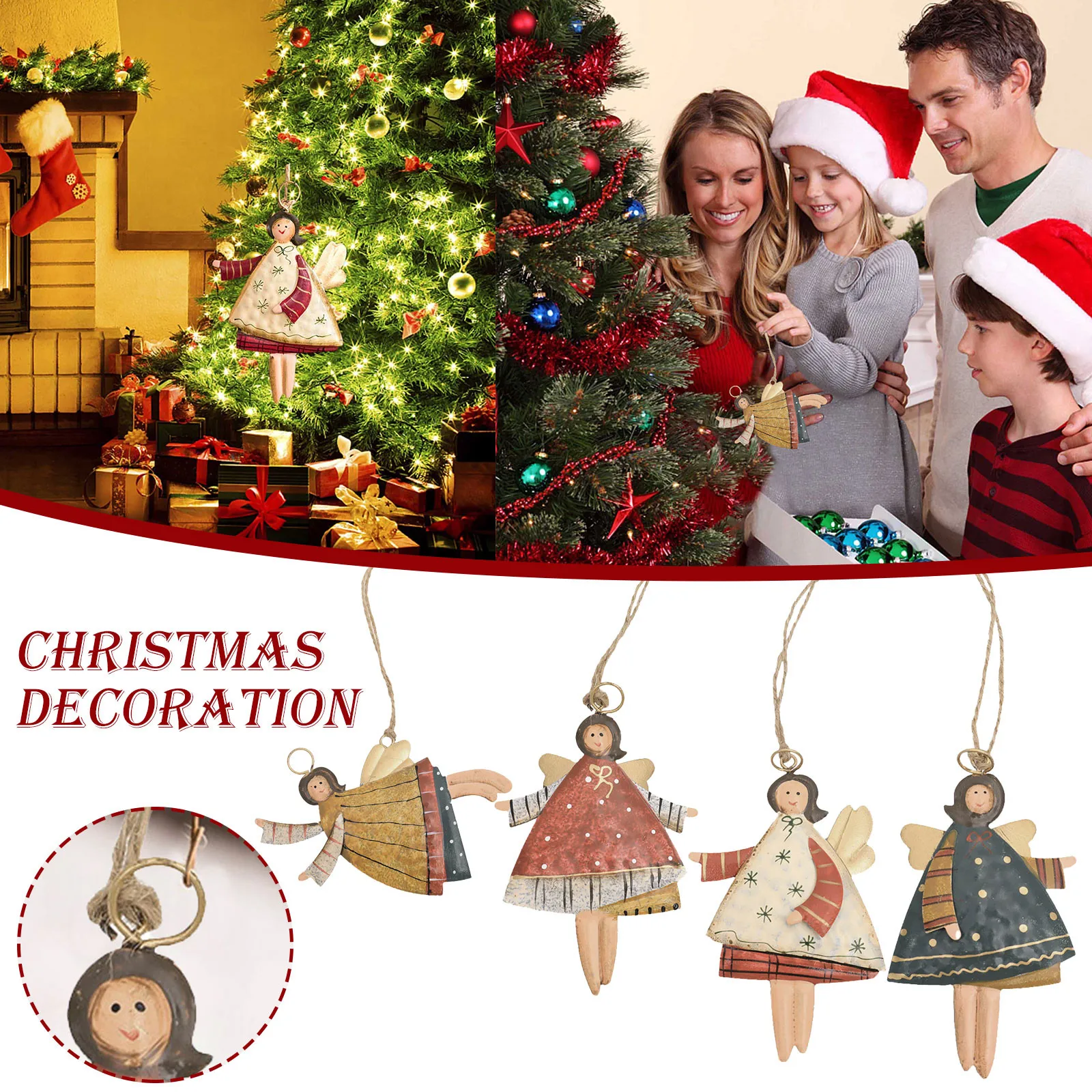 Angel New Year Metal Christmas Ornaments Kawaii Santa Christmas Pendants Hanging Gifts Creativity Xmas Tree Home Decor #35
Angel New Year Metal Christmas Ornaments Kawaii Santa Christmas Pendants Hanging Gifts Creativity Xmas Tree Home Decor #35