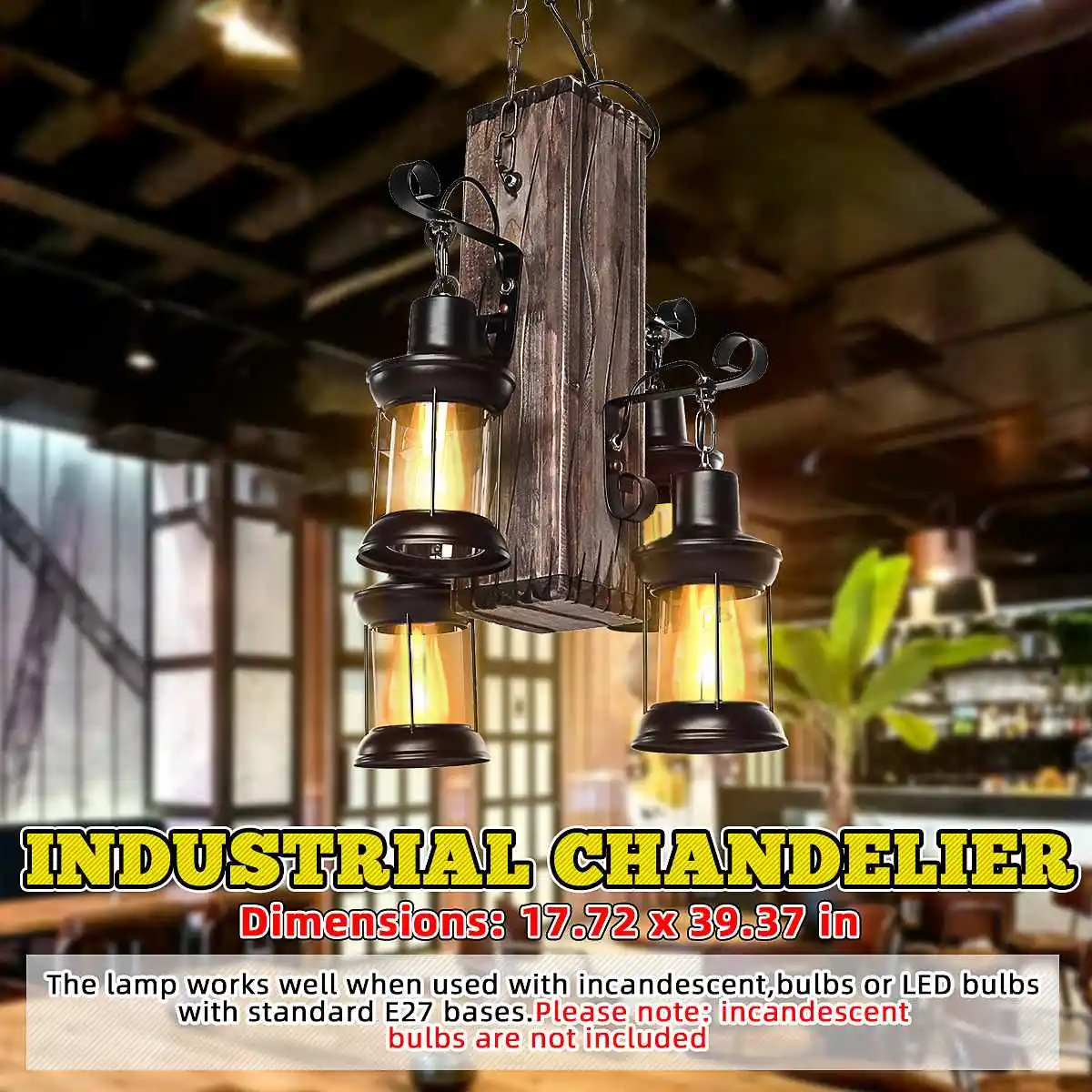 Железная деревенская Потолочная люстра E27 с 4 насадками, потолочный светильник для дома, бара, ресторана, украшение для дома
Железная деревенская Потолочная люстра E27 с 4 насадками, потолочный светильник для дома, бара, ресторана, украшение для дома