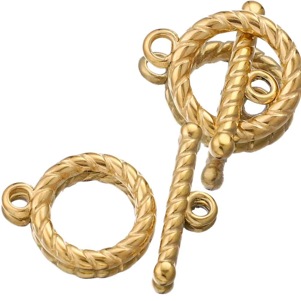 4 Sets Gold Stainless One-piece Casting Steel Toggle Clasps Connectors for Bracelet Necklace Chunky OT Clasp DIY Jewelry Making
4 Sets Gold Stainless One-piece Casting Steel Toggle Clasps Connectors for Bracelet Necklace Chunky OT Clasp DIY Jewelry Making
