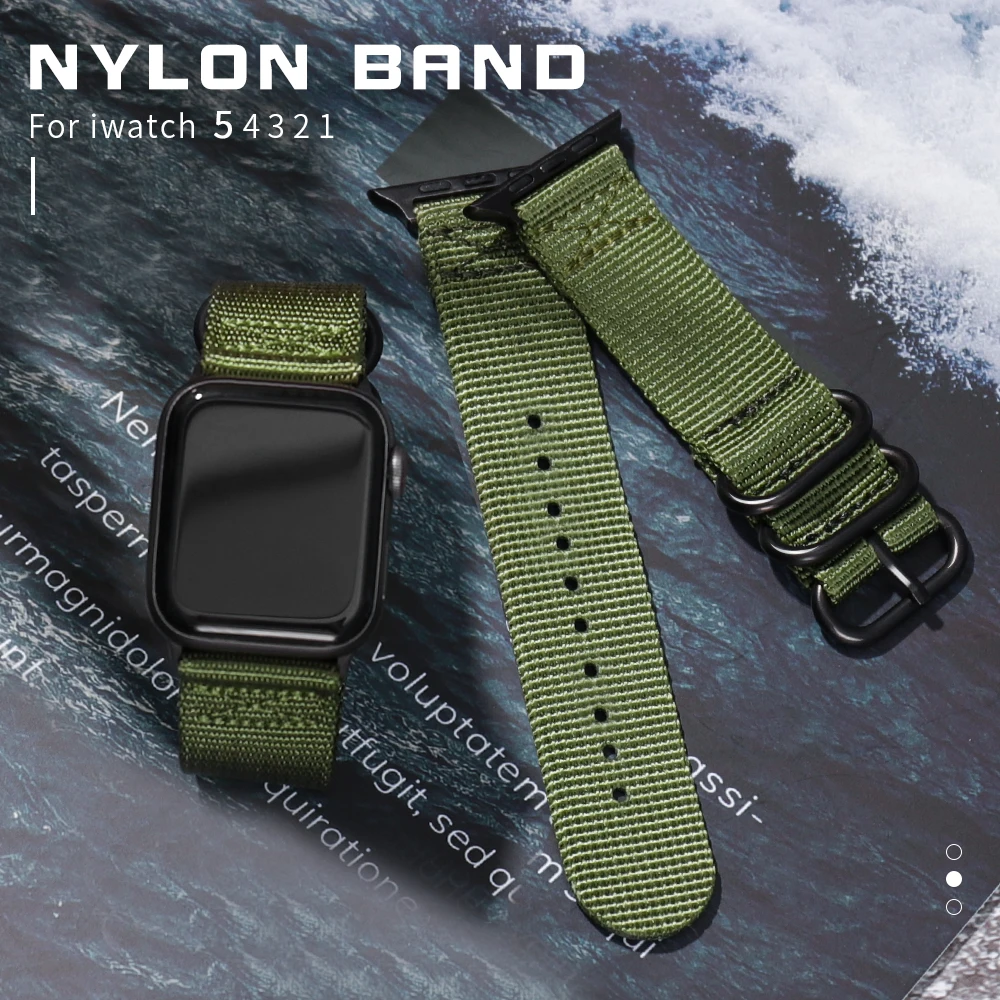 Hot Sell Nylon Watchband for Apple Watch Band Series 5/4/3/2/1 Sport Leather Bracelet 42mm 44mm 38mm 40mm Strap For iwatch Band
Hot Sell Nylon Watchband for Apple Watch Band Series 5/4/3/2/1 Sport Leather Bracelet 42mm 44mm 38mm 40mm Strap For iwatch Band