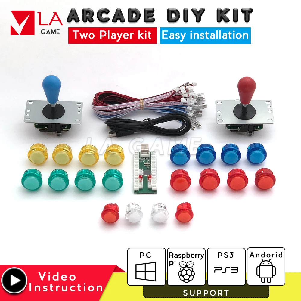 Kit Arcade 2 Player Zero Delay Usb Encoder To Pc Rasberry Pi Arcade Diy Kit Joystick Usb Arcade Machine Ps2 PS3 Xbox Arcade
Kit Arcade 2 Player Zero Delay Usb Encoder To Pc Rasberry Pi Arcade Diy Kit Joystick Usb Arcade Machine Ps2 PS3 Xbox Arcade