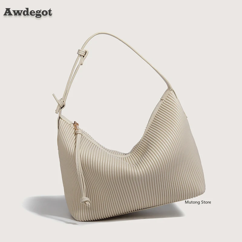 Large Capacity Female Bag Design PU Leather Women's Shoulder Bag Pleated Stripe Handbag Ladies Bags for Women Handbag Tote
Large Capacity Female Bag Design PU Leather Women's Shoulder Bag Pleated Stripe Handbag Ladies Bags for Women Handbag Tote