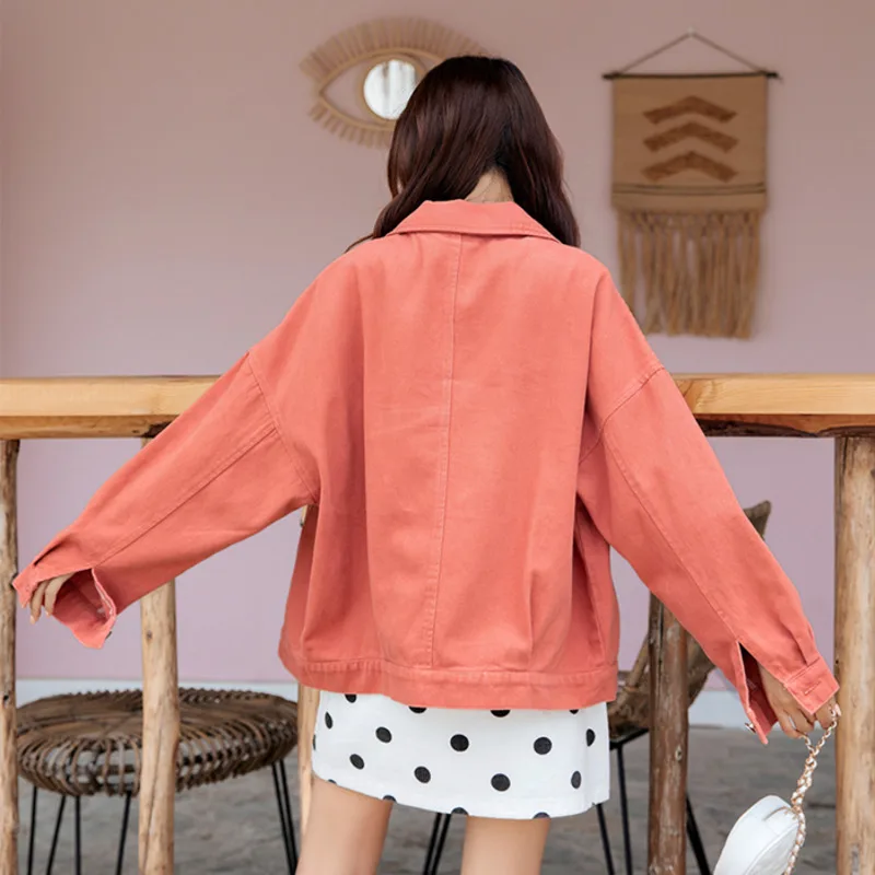 PEONFLY New 2020 Autumn Denim Jacket Casual Korean Turn Down Collar Streetwear Long Sleeve Pockets Loose Jacket For Women Yellow
PEONFLY New 2020 Autumn Denim Jacket Casual Korean Turn Down Collar Streetwear Long Sleeve Pockets Loose Jacket For Women Yellow