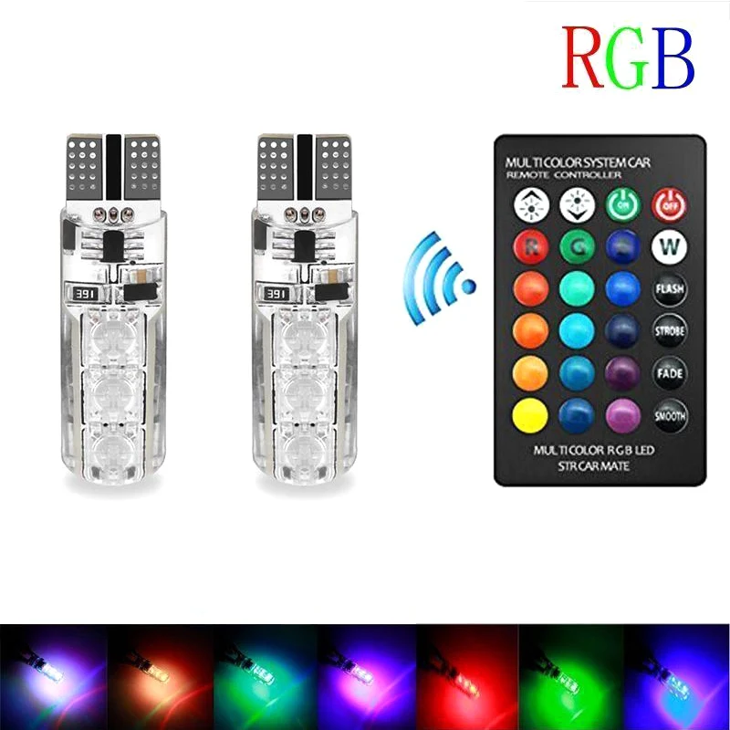 1 Pair T10 5050 Remote Control Car LED Bulb 6 Smd Multicolor RGB Side Light Bulbs F-Best
1 Pair T10 5050 Remote Control Car LED Bulb 6 Smd Multicolor RGB Side Light Bulbs F-Best