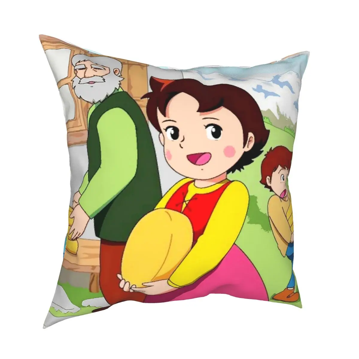 Heidi With Peter Help Her Grandfather Throw Pillow Cover Polyester Decorative Pillow Alps Mountain Novelty Pillowcase
Heidi With Peter Help Her Grandfather Throw Pillow Cover Polyester Decorative Pillow Alps Mountain Novelty Pillowcase