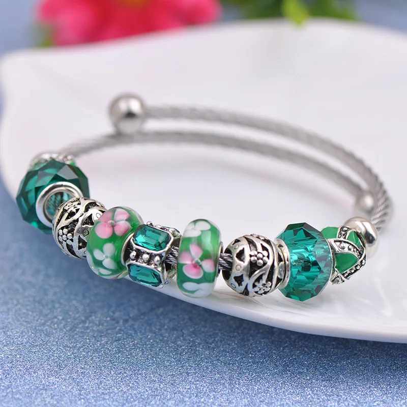 Fit Original Pan Bracelet Green Crystal Glass Beads Fine European Charms Clover Wings Pendant Women Jewelry Adjustable Pulseira
Fit Original Pan Bracelet Green Crystal Glass Beads Fine European Charms Clover Wings Pendant Women Jewelry Adjustable Pulseira