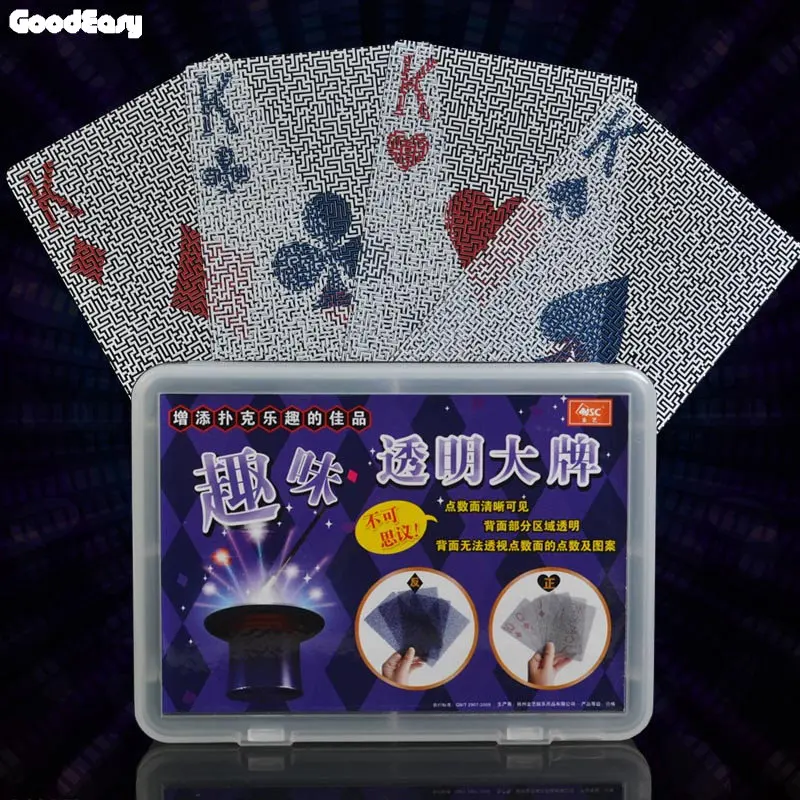 Magic Transparent Waterproof Plastic Playing Cards Poker PVC Poker Party Activities Magic Show Cards Gift Leisure Game
Magic Transparent Waterproof Plastic Playing Cards Poker PVC Poker Party Activities Magic Show Cards Gift Leisure Game